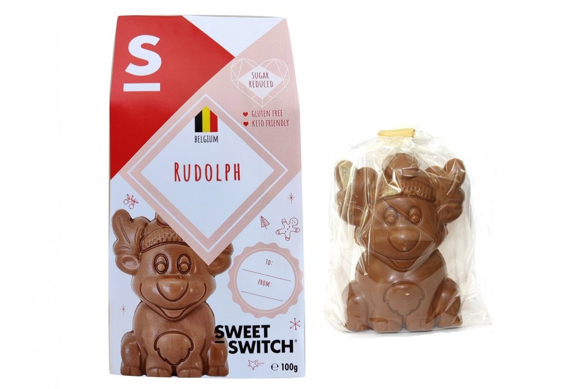 Rudolph : Le Renne du Père Noël en chocolat 100 g -  SW