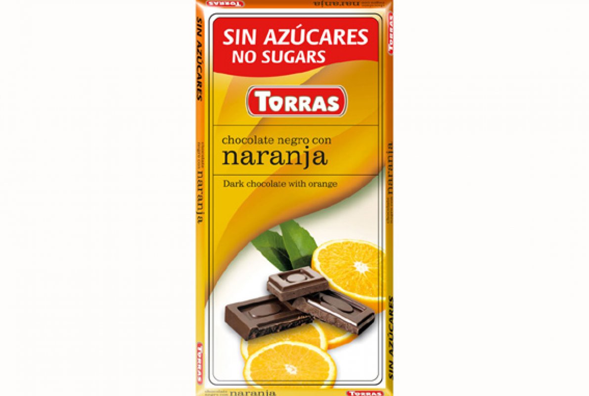 Tablette chocolat noir et orange Torras 75g