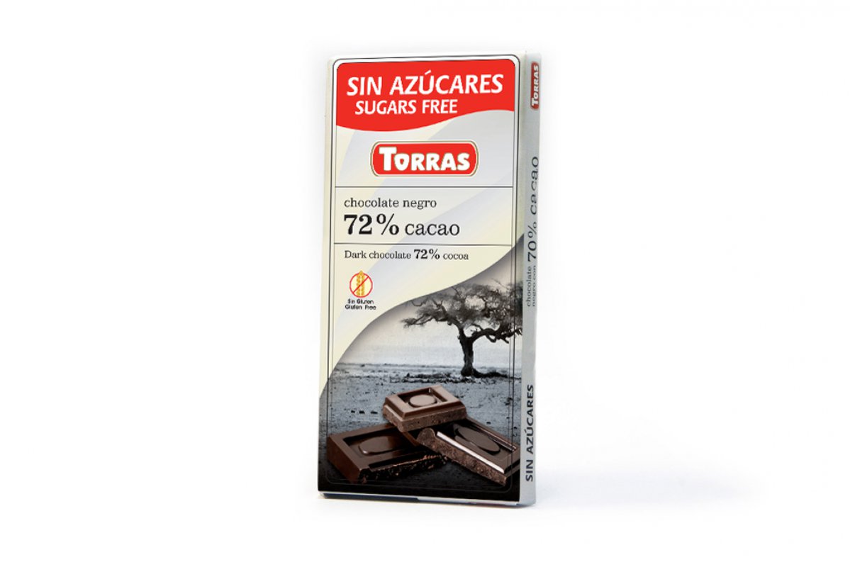 Tablette chocolat noir 72 %  Torras 75 g