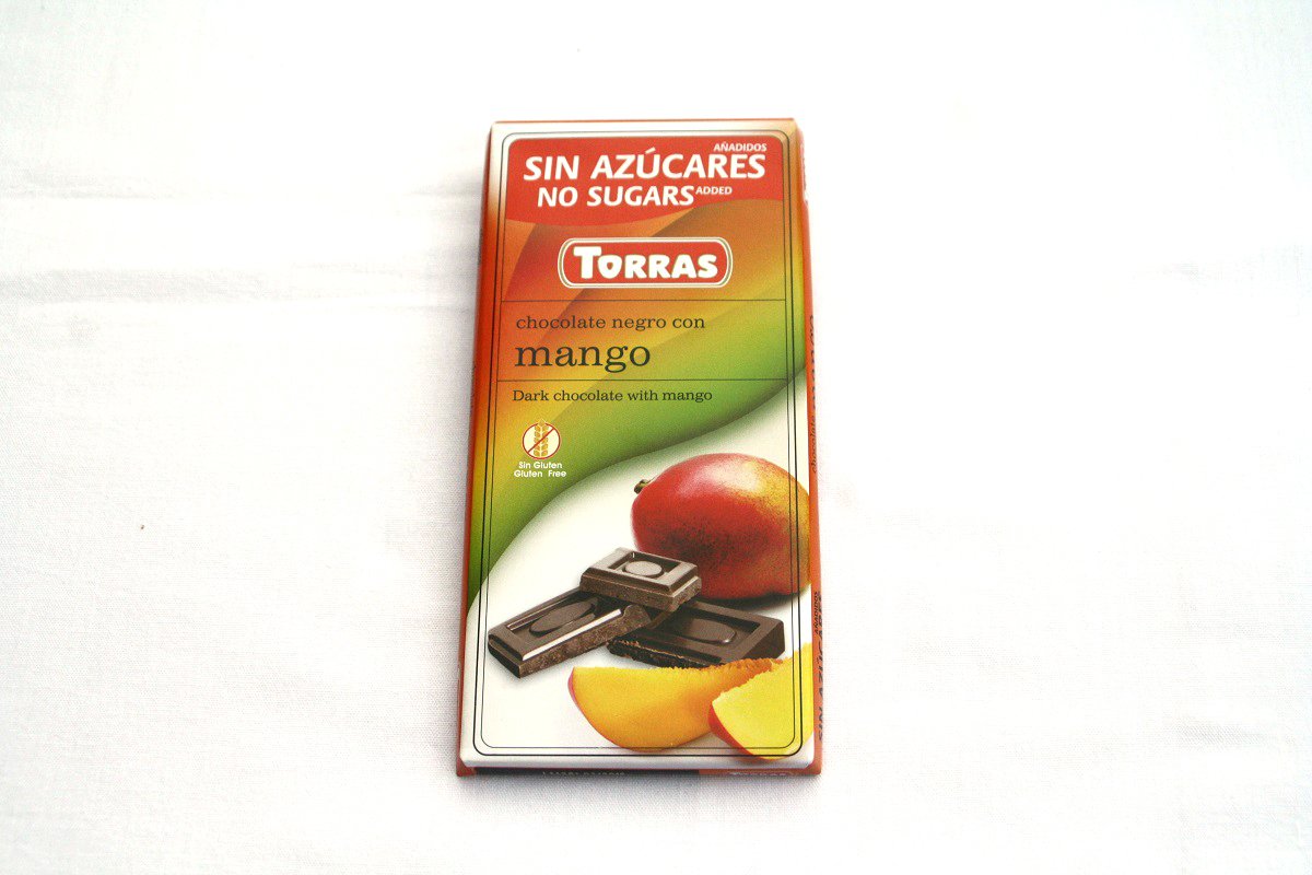 Tablette chocolat noir mangue Torras 75g